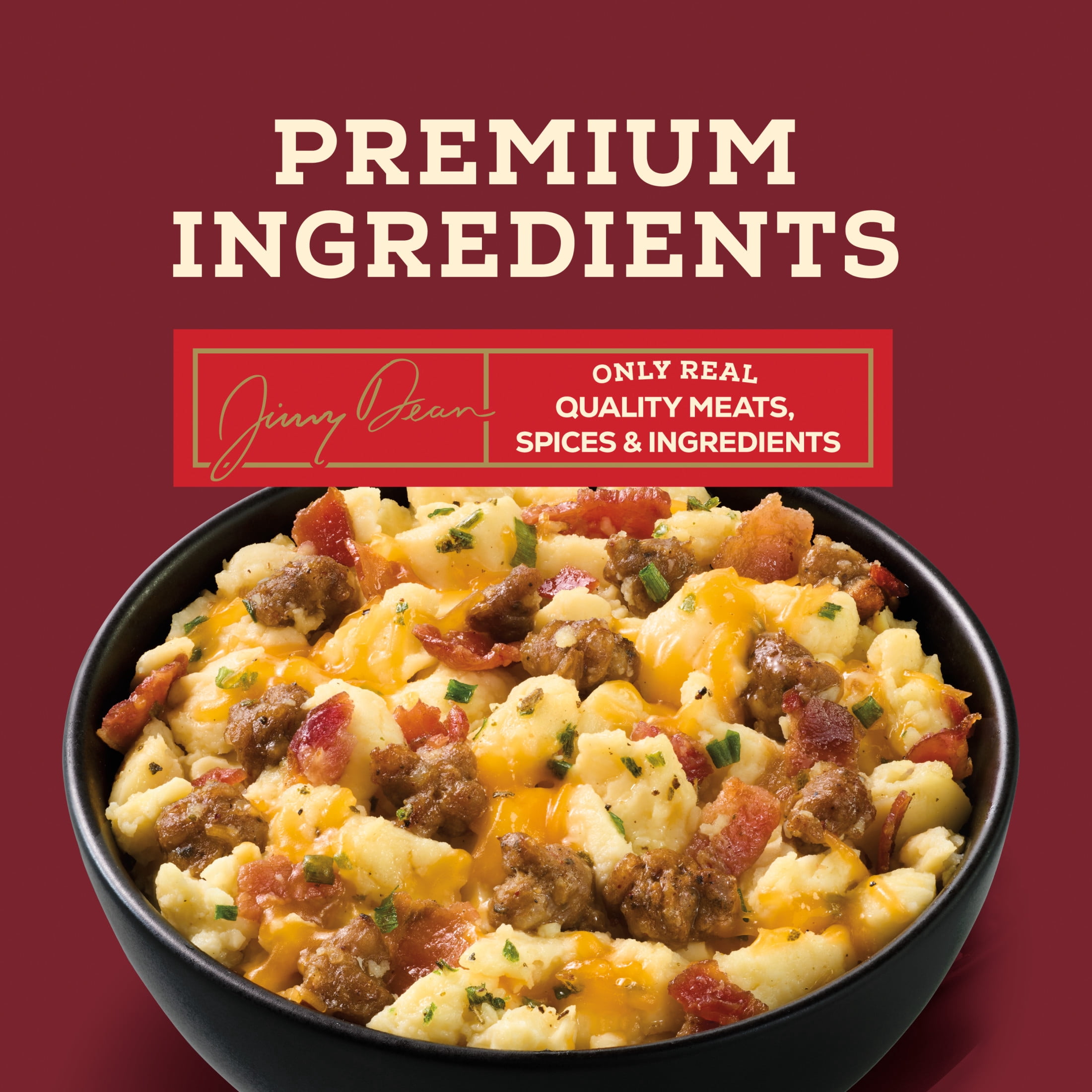 Jimmy Dean Frozen Protein Breakfast Bowl, Classic Sausage, Bacon, Cheese & Scrambled Egg, 7.25 oz
