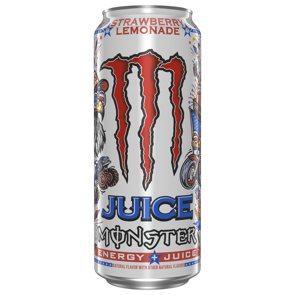 Monster Strawberry Lemonade Energy Drink, 16 fl oz Cans, 6-Pack