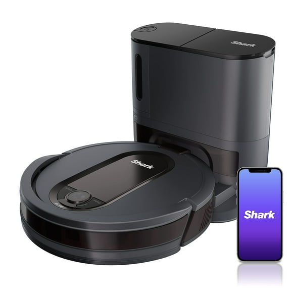 Shark Rv912S Ez Robot Vacuum With Self-Empty Base, Bagless, Row-By-Row Cleaning, Perfect For Pet Hair, Compatible With Alexa, Wi-Fi, Dark Gray