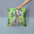 thumbnail image 2 of Carolines Treasures BB9848PW1414 Weimaraner St Patricks Fabric Decorative Pillow, 2 of 4
