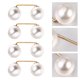 thumbnail image 2 of 6 broches de perlas de imitación para mujer, de seguridad, a la moda, con botones para cuello chal y falda., 2 of 8