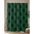 thumbnail image 4 of Christmas Standard Shower Curtain Set, Waterproof Shower Curtains for Bathroom, Retro Farmhouse Green Black Buffalo Plaid Washable Fabric Cloth Bath Curtain for Bathtub with Hooks 72x72 Inches, 4 of 6