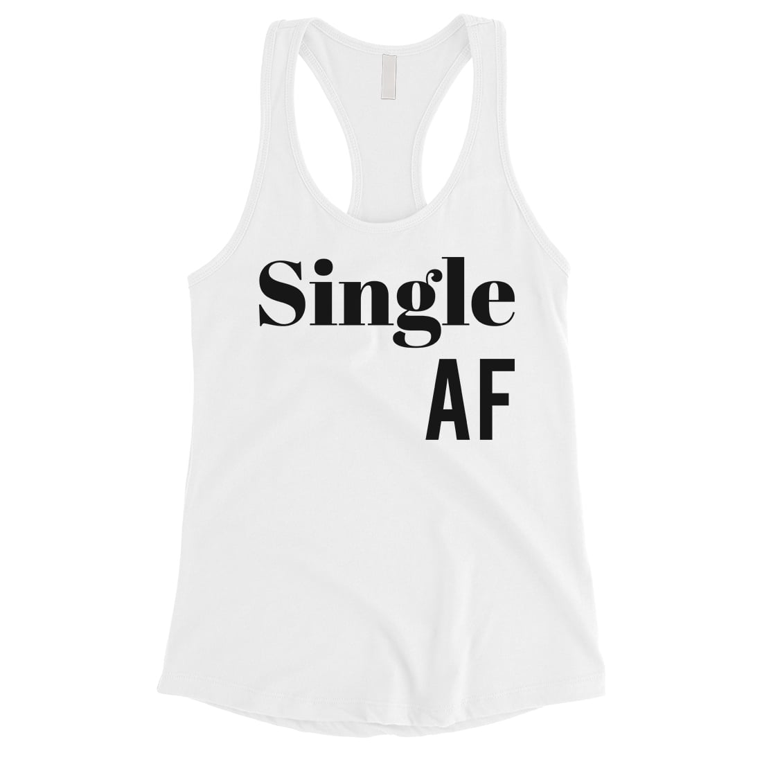 Single AF Womens White Funny Single Quotes Tank Top For Workout Gym -  