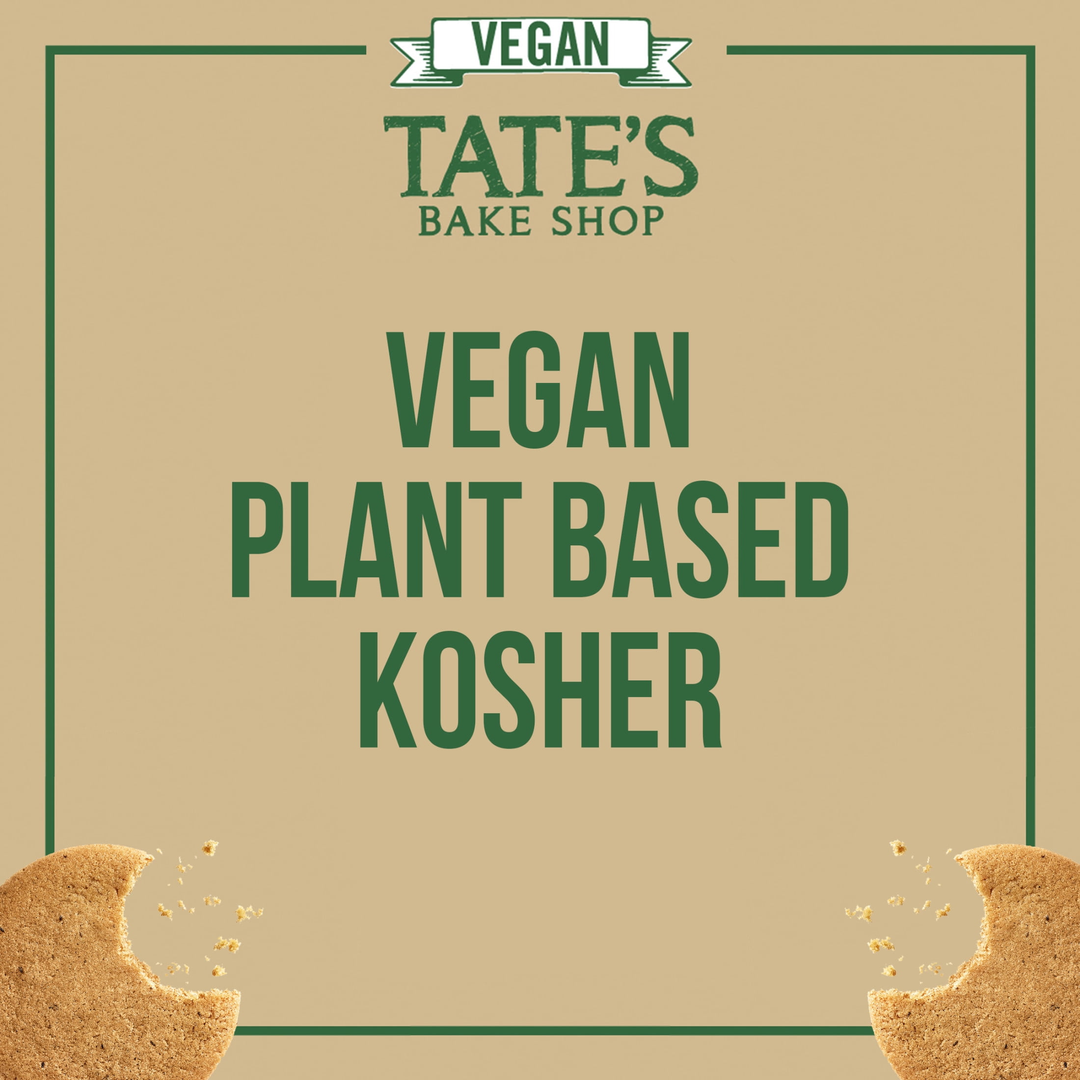 (3 pack) Tate's Bake Shop Vanilla Maple Vegan Cookies, 6 oz