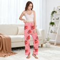 thumbnail image 5 of Dailycode Women's Pajama Pants Wide Leg Lounge Pj Bottoms With Pockets Cherries with Shadows, 5 of 7