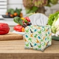 thumbnail image 5 of Psesaysky Tissue Box Cover Square Waterproof PU Leather Facial Tissue Box Holder for Dresser Bathroom Home Decor (Cute Dinosaur), 5 of 7