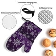thumbnail image 3 of Naloa Snowflake Gradient Purple Oven Mitts and Pot Holders 4 pcs Set, Cooking Baking Grilling Kitchen Oven Glove for Cooking, 3 of 6