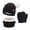 Black, variant on FZ FANTASTIC ZONE Toddler Kids Winter Hats Touchscreen Gloves Scarfs Set Pompom Beanie Caps Neck Warmer with Fleece for 5-8 Years Old Baby Girls Boys Gifts, Creamwhite