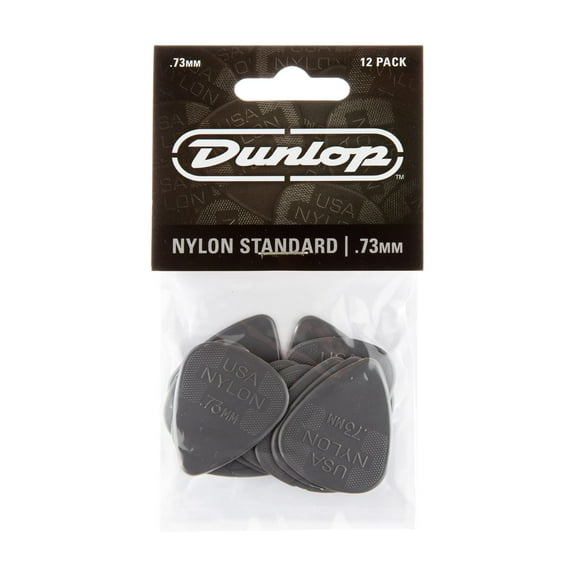 Dunlop Nylon Standard Guitar Picks - 12-Pack - .73mm - Medium Gray