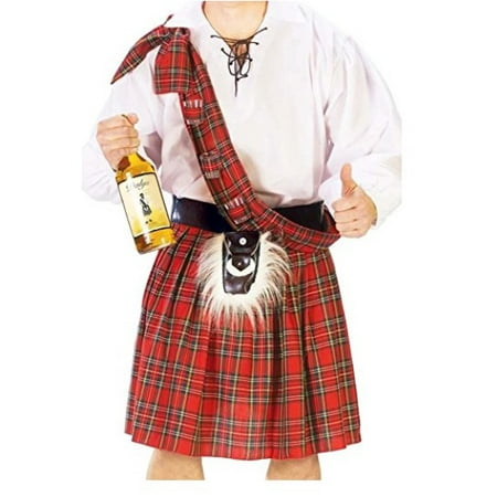 Scottish Kilt Adult Halloween Costume - One Size