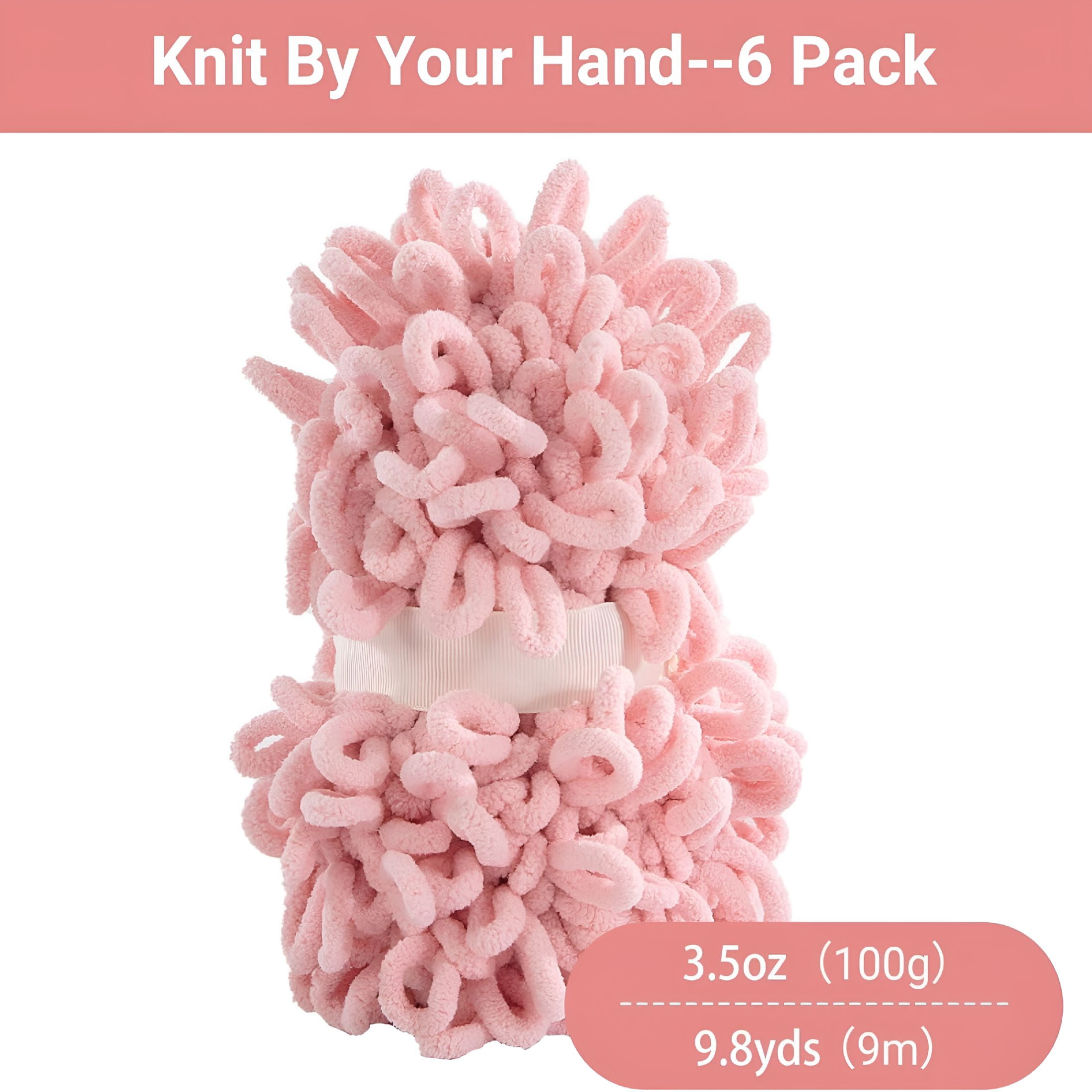 TUWAFE 2026 New 6 Pack Bulky Loop Yarn for Finger Knitting Soft,Off the Hook Loop Yarn,No-Needle Craft Chenille Yarn for Crocheting,Tie Dyed Hand-Knitting Yarn