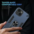 thumbnail image 3 of Phone Case for iPhone 13 Hybrid Case with Ring Kickstand, Heavy Duty Protection Armor Case with Comfortable Grip Support Magnetic Car Mount for iPhone 13 - Navyblue, 3 of 7