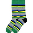 thumbnail image 4 of BambooMN Men's Cotton Colorful Design Dress Socks - Color 3 - 2 Pairs, 4 of 8