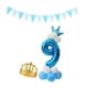 thumbnail image 4 of Columna de globos con números azules del 0 al 9 para decoración de fiestas 9, 4 of 8