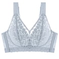 thumbnail image 1 of DecSea Fashion Women Solid Color Steel Rings Lace Cotton Pad Gathering Daily Bra, 1 of 2