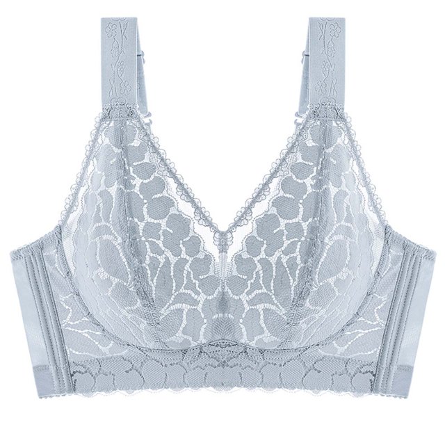 DecSea Fashion Women Solid Color Steel Rings Lace Cotton Pad Gathering Daily Bra