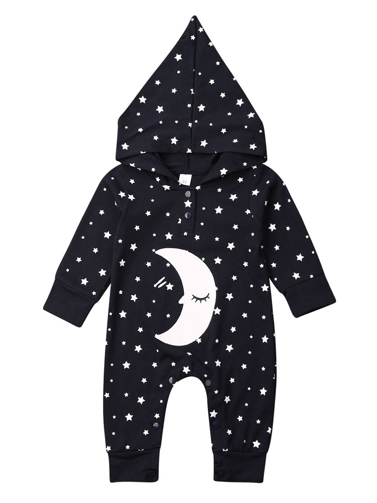 Newborn Baby Girl Boy Kid Hooded Bodysuit Romper Winter Warm Outfit Clothes