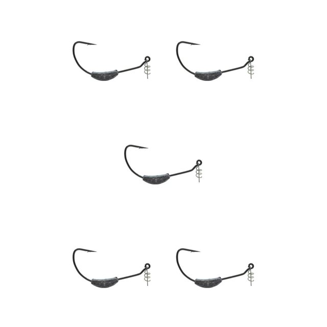 Advancent Anzuelo de pesca de acero al carbono para exteriores, agua de mar, agua dulce, agua salada, río, corriente, gusano, pez, manivela, anzuelos, Type2 NO2