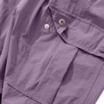 thumbnail image 4 of ATOGUTA Cargo Sweatpants for Boys Wide Leg School Uniform Pants Kids Elastic Waist Flowy Summer Beach Lounge Trousers with Pockets Size 7-16, Purple, 4 of 7