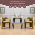 thumbnail image 5 of Contemporary Designed Velvet Fabric Upholstered Accent/Dining Chair /Barrel Side Chairs Kitchen Armchair for Living Room set of 2 (Olive Velvet), 5 of 6
