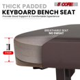 thumbnail image 2 of Adjustable Piano Stool with Thick Padded Cushion – Heavy-Duty T-Style Keyboard Bench, 17"-22" Height, PU Leather & Non-Slip Base, 2 of 12