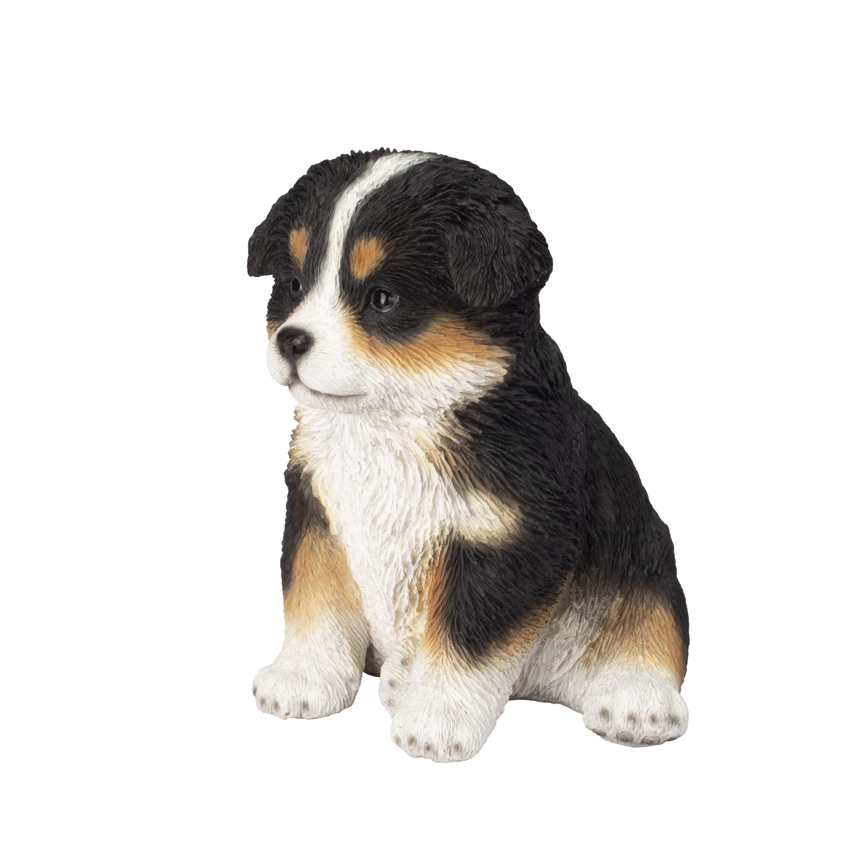 SOREAL White & Brown Australian shepherd | Handpainted Decorative Puppy Statue for Home & Garden Decor | Premium Polyresin Dog Statue | Gift for Dog Lovers | Weather-Resistant Indoor/Outdoor Decor