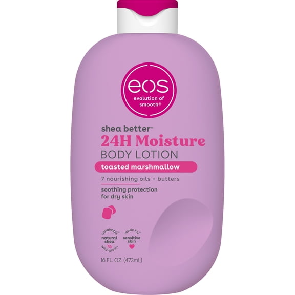 eos Shea Better Toasted Marshmallow Body Lotion for Dry Skin, 16 fl oz