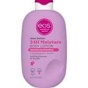 eos Toasted Marshmallow Body Lotion, 24 Hour Moisturizing Daily Body Moisturizer for Dry Skin with Shea Butter & Vitamin E, 16 oz