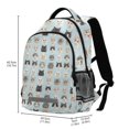 thumbnail image 2 of FORMRS Kids School Backpack Elementary Student Unisex Travel Bookbag with Reflective Stripes, Cute Cat Faces, 2 of 7