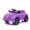 Purple, variant on 12V Vintage Kids Ride On Car with Remote Control, LED Lights, Bluetooth, Pink