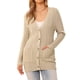 thumbnail image 1 of Suéter cárdigan casual INSPIRE CHIC para mujer, tejido trenzado, largo, de moda, XL, color albaricoque oscuro, otoño-invierno, 1 of 6