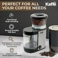 thumbnail image 3 of Kaffe Electric Burr Coffee Grinder (5.5oz) w/Adjustable Precise Coarseness Settings - Flat Burr - [Improved Motor] - Precision Coffee Bean Grinder for Home Use - Stainless Steel, 3 of 4