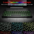 thumbnail image 2 of 10 inch Wireless BT Keyboard Ultra-thin Rechargeable BT Keyboard Three-system Compatible 7-color Monochrome backlight Black, 2 of 8