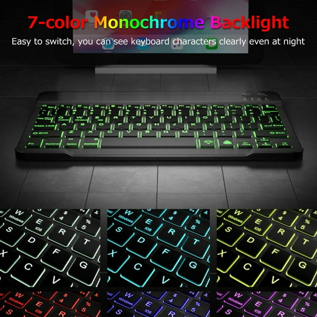 Keyboard,10 Inch Bt Compatible Qisuo Buzhi Huiop 7-color Qisuo Buzhi