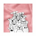 thumbnail image 1 of Dog Decorative Napkins Set of 4, Hand Drawn Clutter of Dogs on a Soft Toned Background Funny Animals, Silky Satin Fabric for Brunch Dinner Party, 12", Pale Pink Charcoal Grey, by Ambesonne, 1 of 2