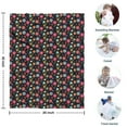 thumbnail image 4 of Black Daisy Flower Pattern Blanket,Comfortable Soft Lamb Wool Throw Blanket,All Season,Warm Lightweight Blankets for Sofa Bed Couch Living Room Chair,30"x40", 4 of 4