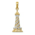 thumbnail image 1 of 14K Plaqué Rhodium Or Jaune & Cape Rhodium Phare Pendentif, 1 of 2