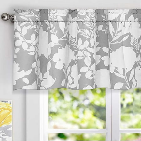 Floral Patterned - DriftAway Floral Delight Botanic Pattern Window Curtain Valance,52