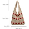 thumbnail image 2 of Women's Crochet Tote Bag Knitted Large Shoulder Bag Summer Hobo Handbag, 2 of 7