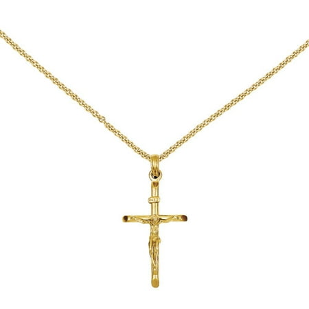 14kt Yellow Gold INRI Crucifix Pendant