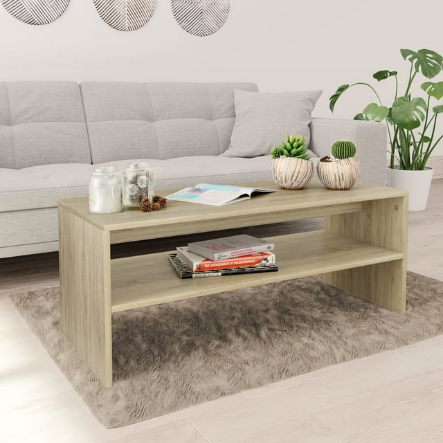 vidaXL Table Basse Chêne Sonoma 100x40x40 cm Bois Composite
