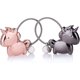 thumbnail image 1 of Juego de llaveros BRILLAR Love Lock de acero inoxidable color negro pistola y oro rosa, 1 of 5