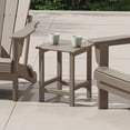 thumbnail image 6 of ZYPPP Furniture Outdoor Adirondack Side Table, HDPE, Weather and UV Resistant, Square End Table for Your Patio, Backyard, Balcony,Porch, Garden, Deck (Weathered Wood), 6 of 10