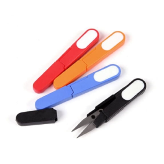 Embroidery Sewing Snips Thread Cutter Scissors 4 Pack, Craft Nipper Yarn Scissors with Protective Covers for Sewing, Quilting and DIY Crafts Random Colors TIKA