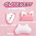 thumbnail image 3 of KARXAS Adult Cat Leather PC Gaming Chair with Massage Lumbar and Footrest,  Pink, 3 of 10