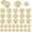 Golden, variant on 40pcs Metal Blazer Button Set 15mm 20mm Golden Brass Buttons Sewing Buttons Vintage Metal Buttons Embossed Buttons for Blazers Suits Sport Coats Uniform Jackets Dress DIY