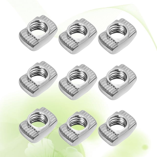 WEUVEB 200Ud Almohadillas T-Nut De Carbono Para Perfil De Aluminio Color Plata