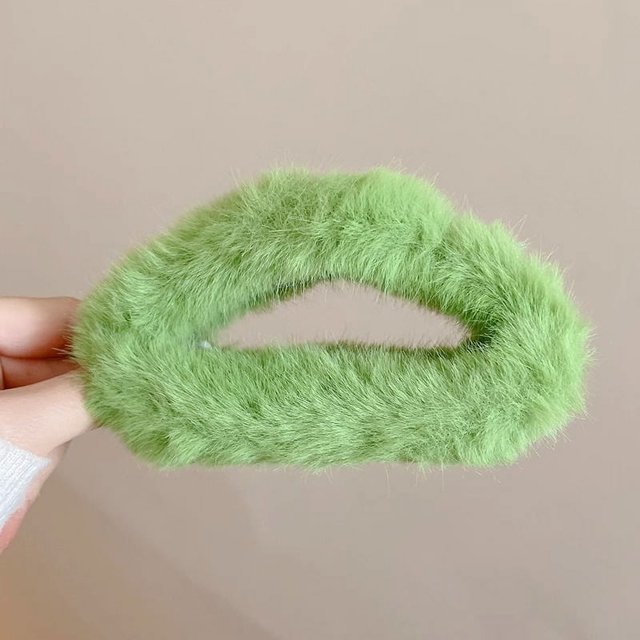 Pinza de pelo grande de felpa para mujer, para otoño e invierno, con lazo, con forma de tiburón, para tocado