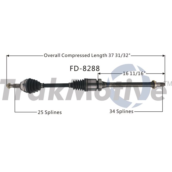 CV Axle Shaft Fits select: 2011-2015 FORD FIESTA