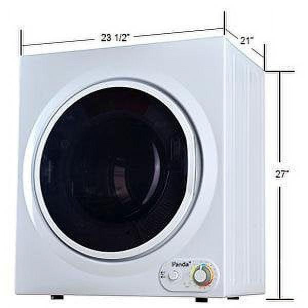 Panda 3.75 cu.ft Compact Laundry Dryer, Control Panel Downside